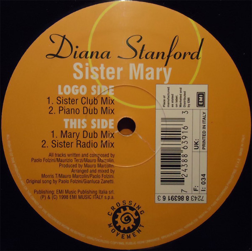 Sister Mary - CD label